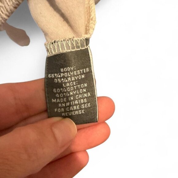 89th & Madison beige lace top Size Large - Picture 4 of 4